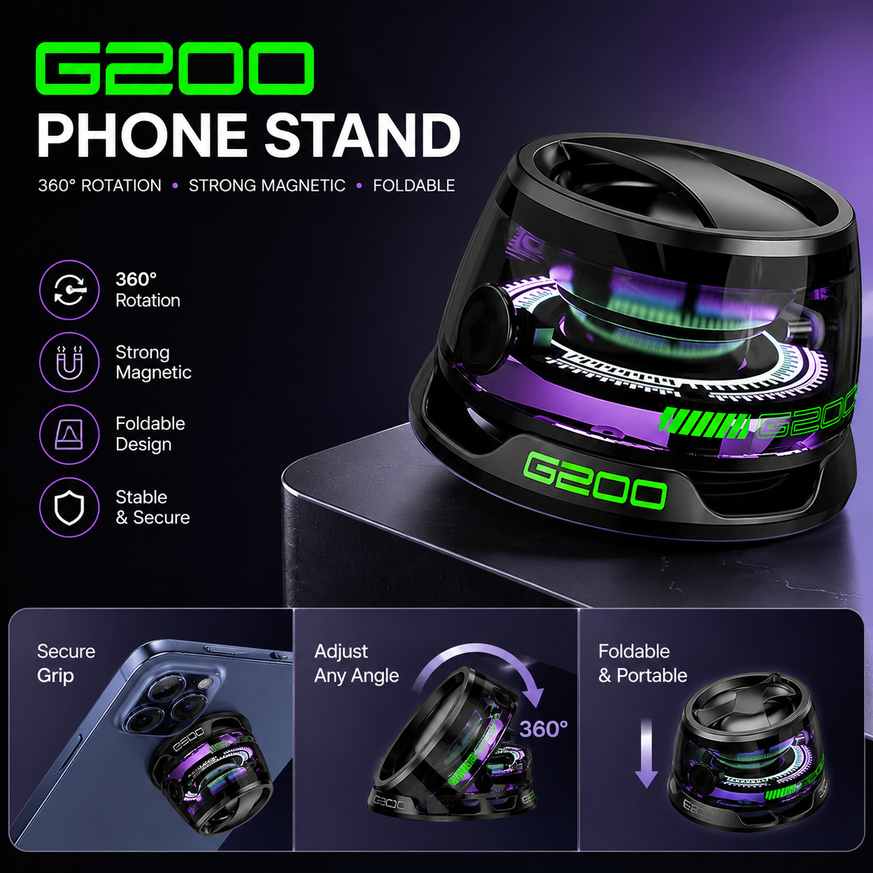 Premium G200 Magnetic Bluetooth Speaker