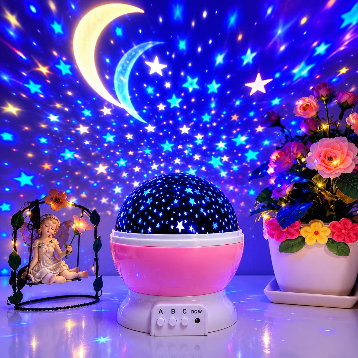 DreamGlow Rotating Projector Lamp