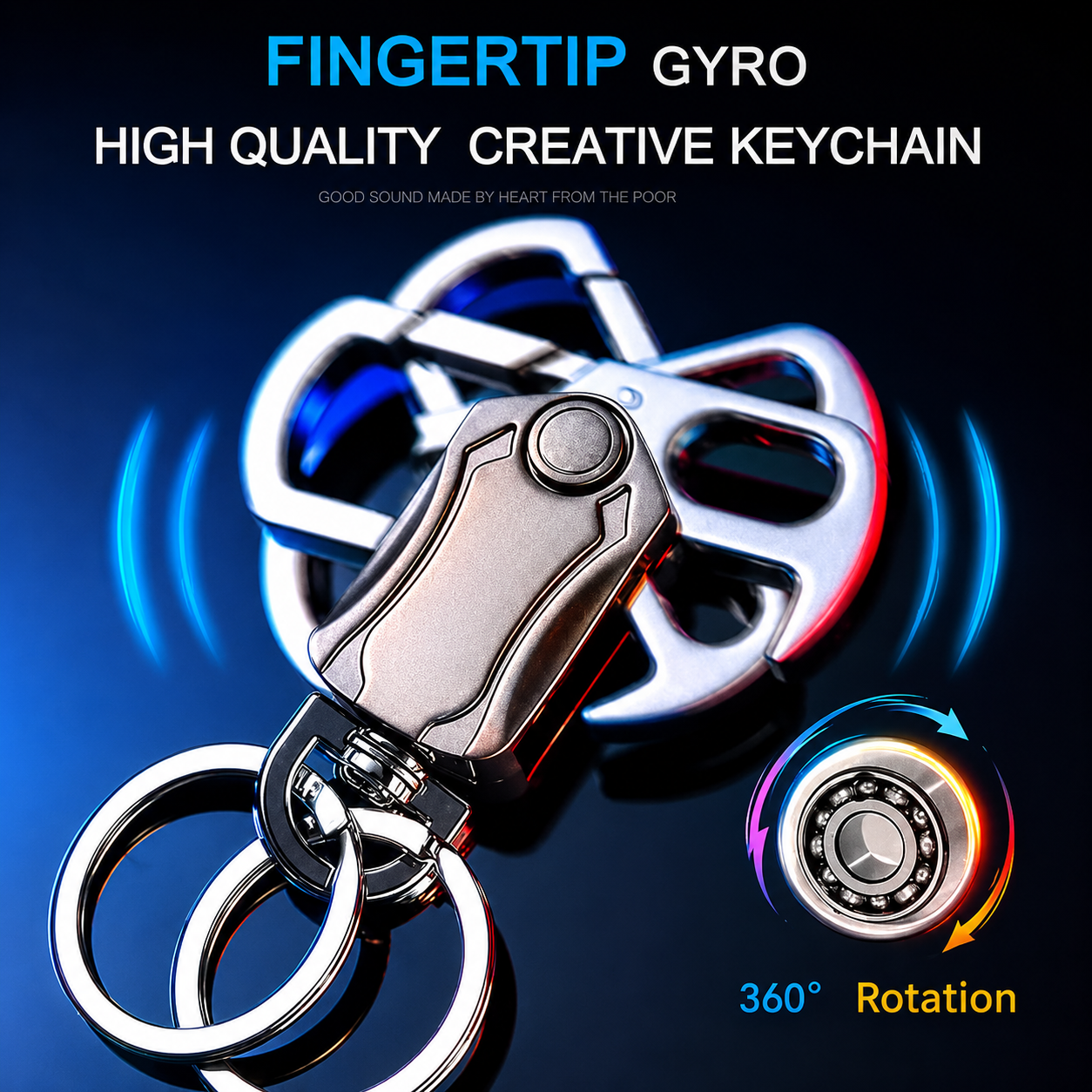 4 in 1 Keychain Spinner Multi-Function Tool