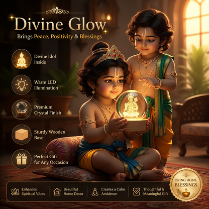 Lord Hanuman 3D Laser LED Crystal Ball