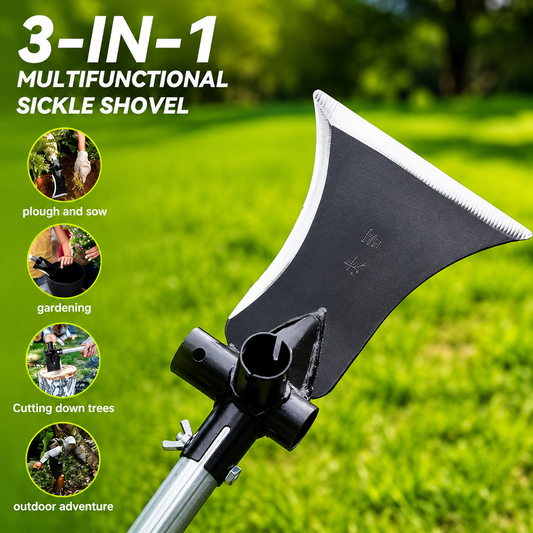 Premium 3-in-1 Garden Flat Axe Shovel