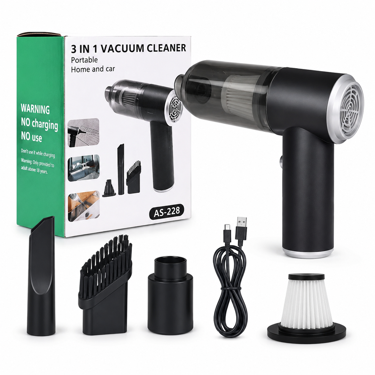 Smart 3-in-1 Portable Vacuum Cleaner