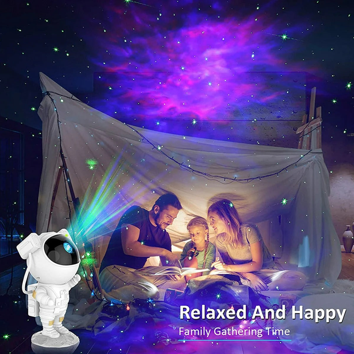 Astronaut Galaxy Projector - 360° Rotation