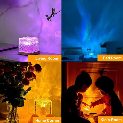 Rotating Water Ripple Night Light Aura Lamp