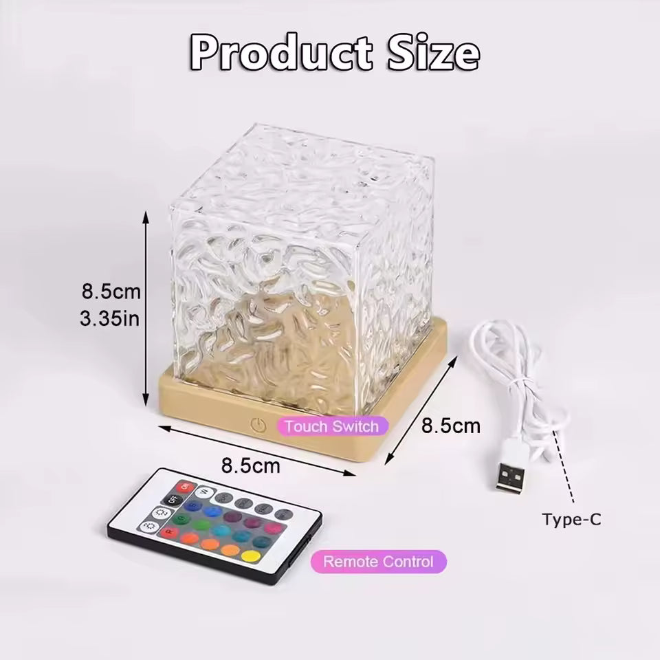 Rotating Water Ripple Night Light Aura Lamp