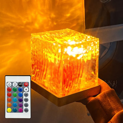 Rotating Water Ripple Night Light Aura Lamp