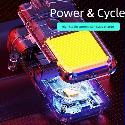 Metal Black LED Flashlight Lighter