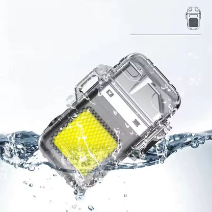 Metal Black LED Flashlight Lighter