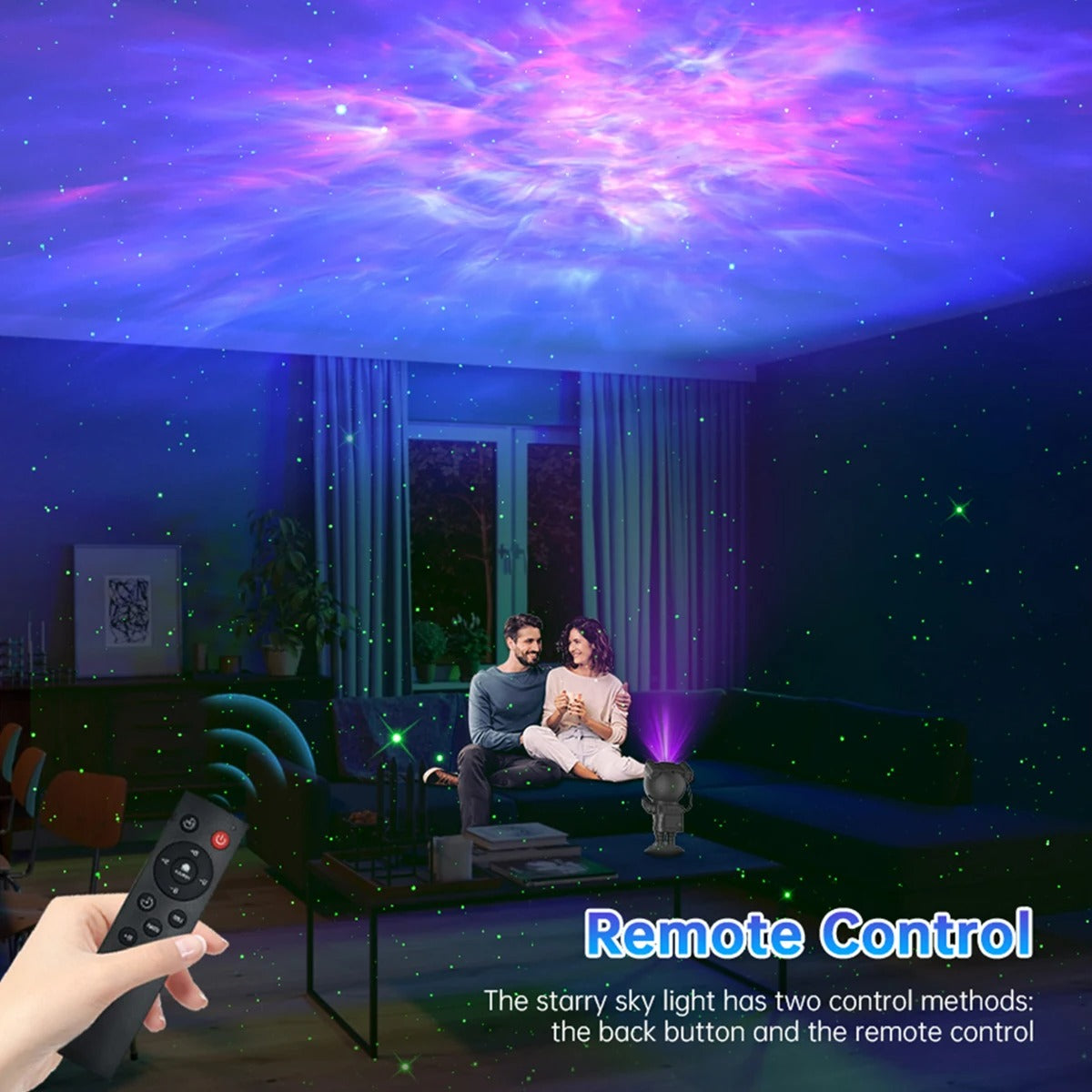 Astronaut Galaxy Projector - 360° Rotation