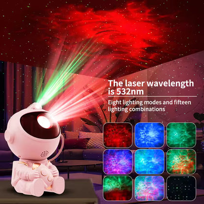 Astronaut Galaxy Projector - 360° Rotation