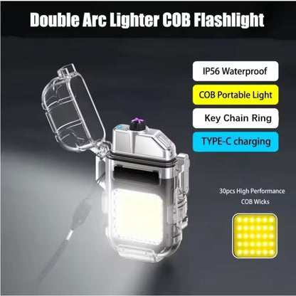 Metal Black LED Flashlight Lighter
