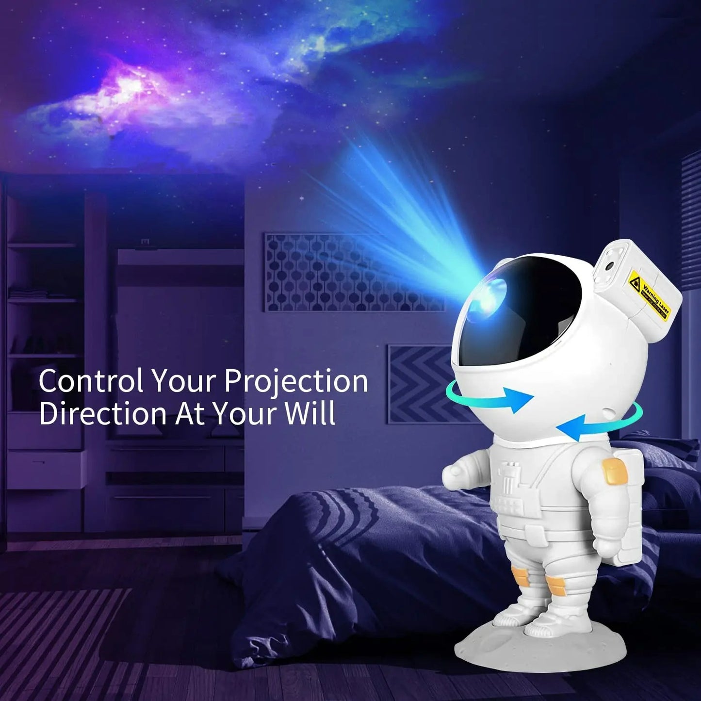 Astronaut Galaxy Projector - 360° Rotation