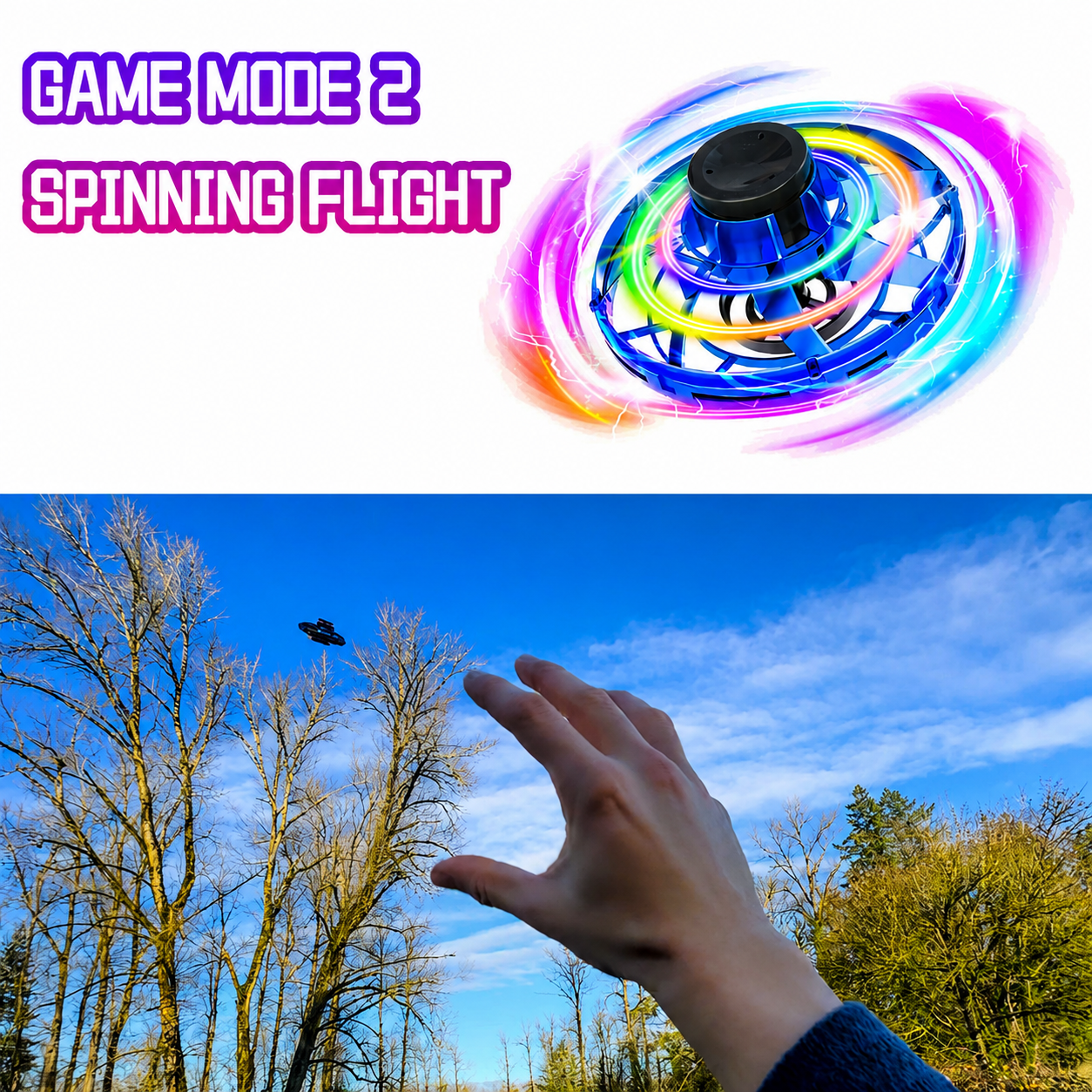 Premium UFO LED Spinner