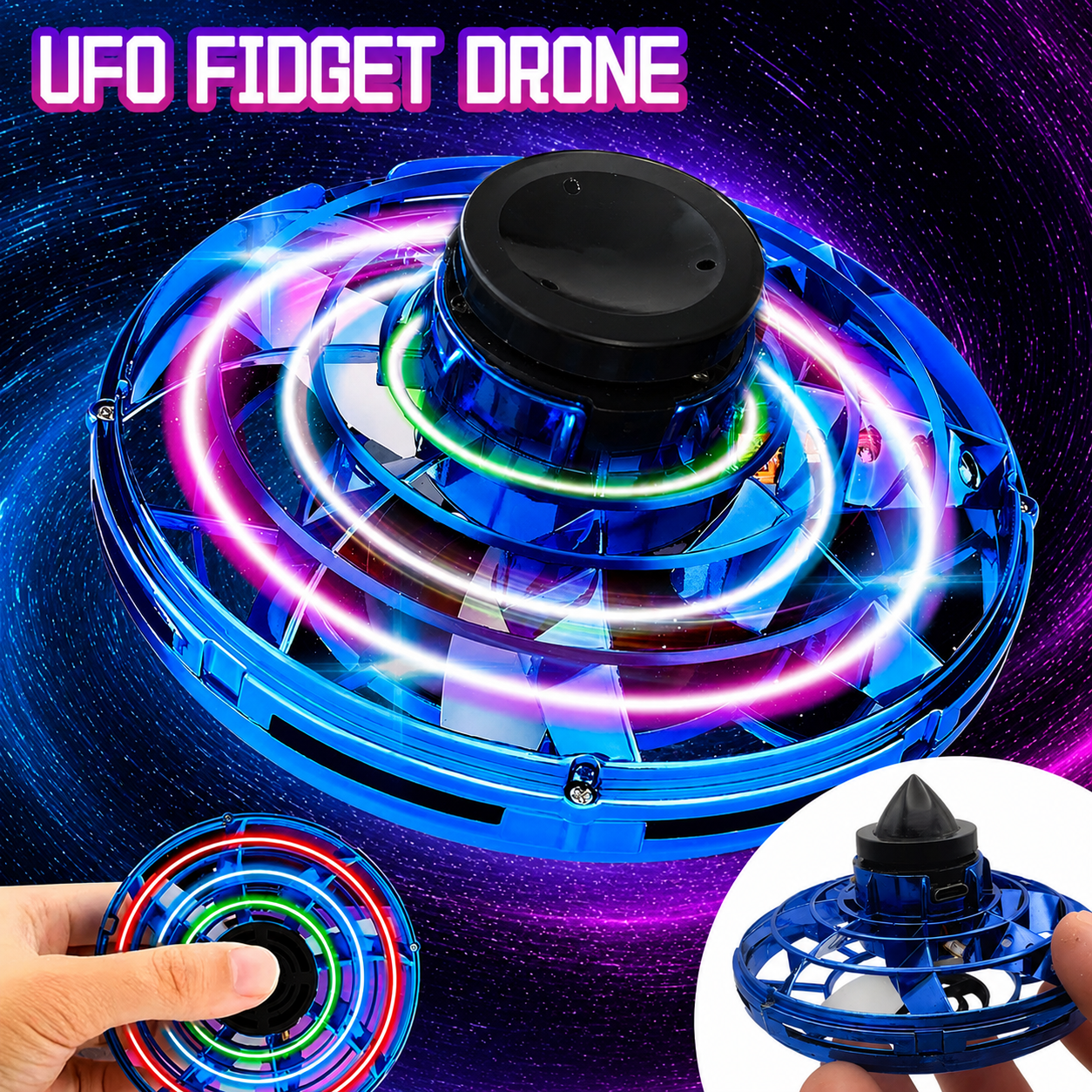 Premium UFO LED Spinner