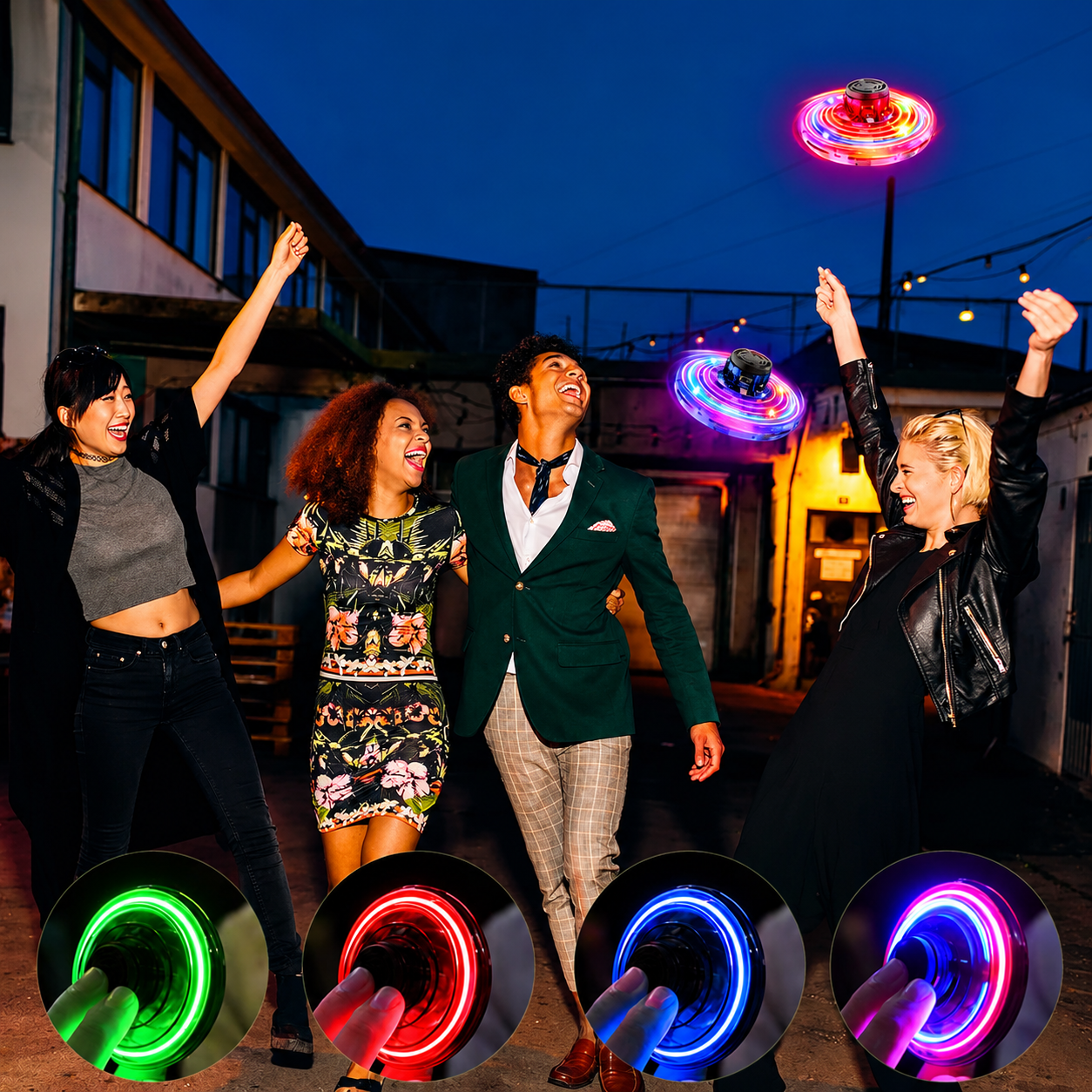 Premium UFO LED Spinner