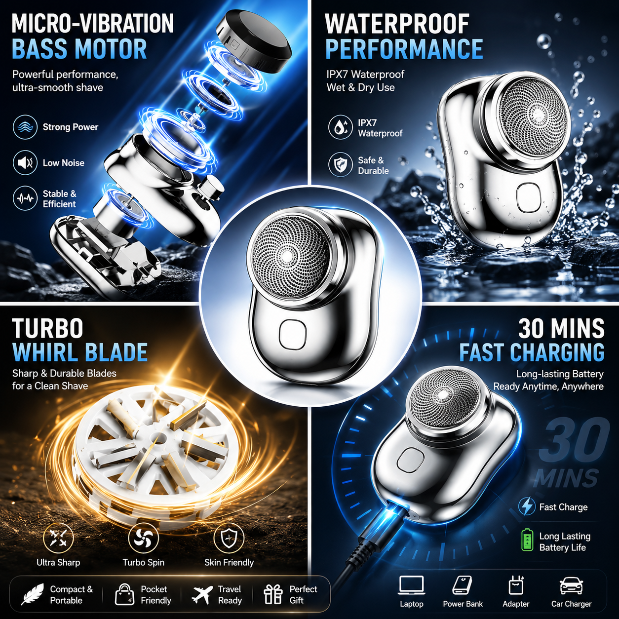 Premium Mini Portable Electric Shaver