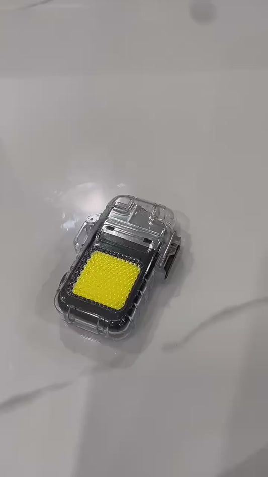 Metal Black LED Flashlight Lighter