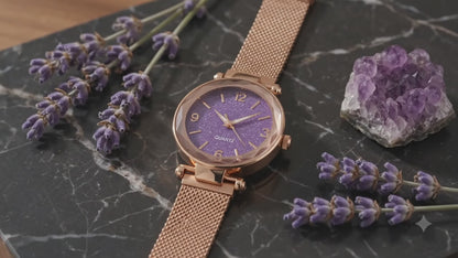 Elegant Rose Gold Analog Watch For Girls